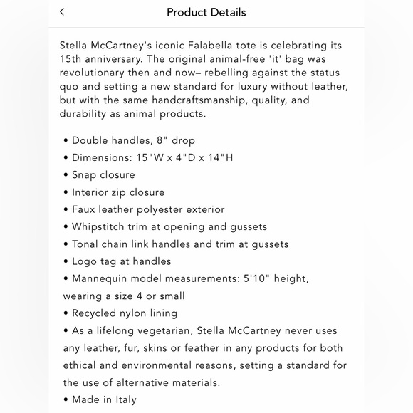 NWOT Stella McCartney Falabella Fold-Over Tote - Picture 9 of 9
